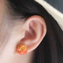 Load image into Gallery viewer, Hydrangea Clay Ear Studs
