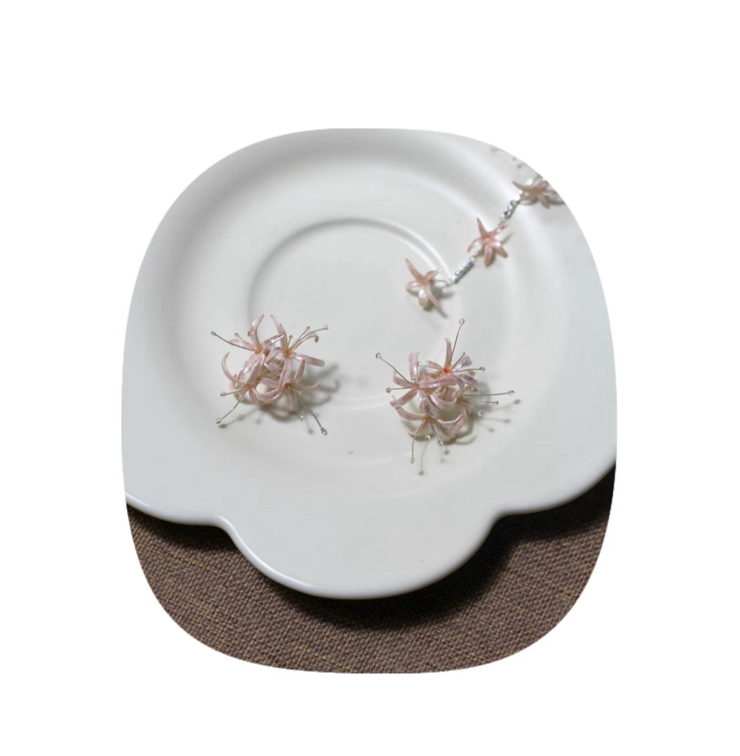 Spider Lily Clay Ear Studs