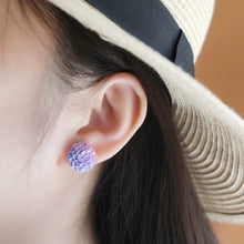 Load image into Gallery viewer, Hydrangea Clay Ear Studs
