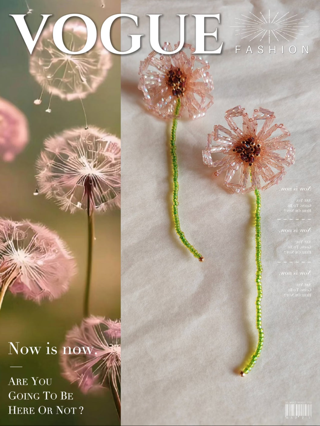 Dandelion Beaded Earrings
