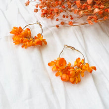 Load image into Gallery viewer, Firebird Clay Hoop Earrings
