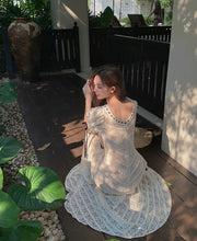 Load image into Gallery viewer, Resort25 White Queen Lace Maxi Dress
