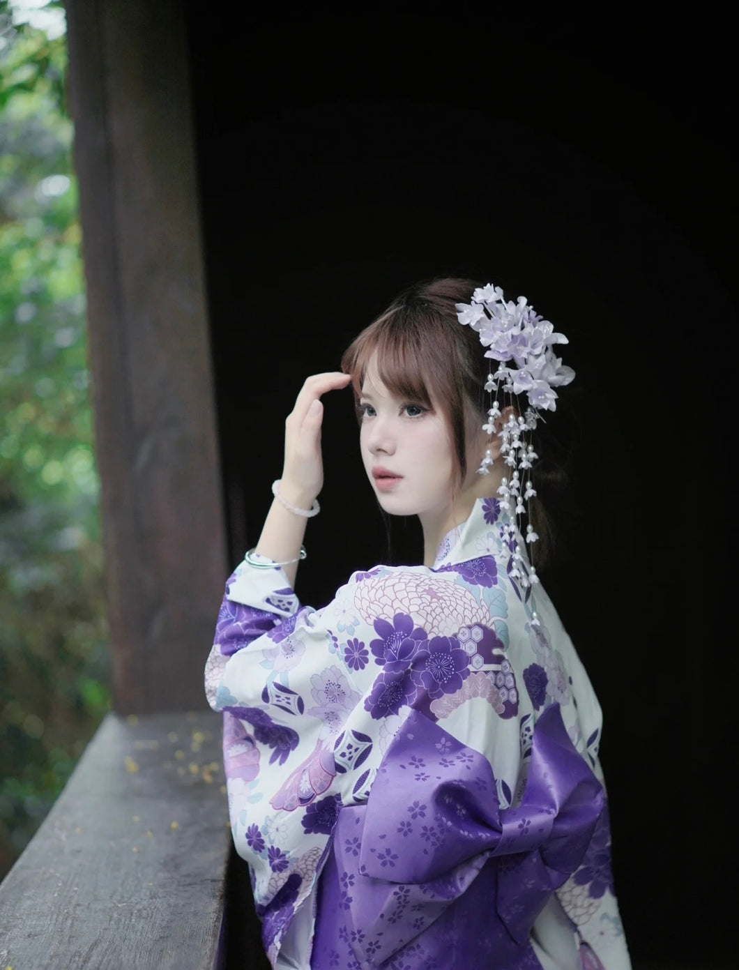 Lilac Hair Piece