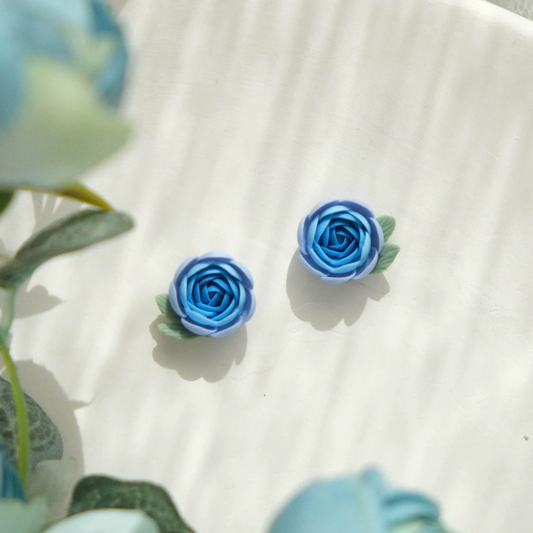 Rose Clay Stud Earrings