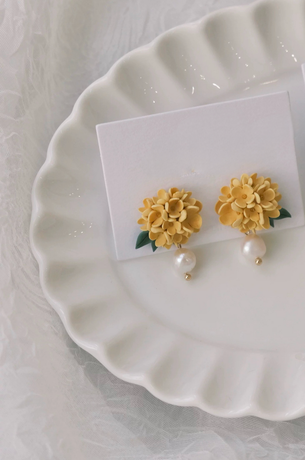 Osmanthus Clay Earrings