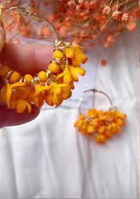Load and play video in Gallery viewer, Firebird Clay Hoop Earrings
